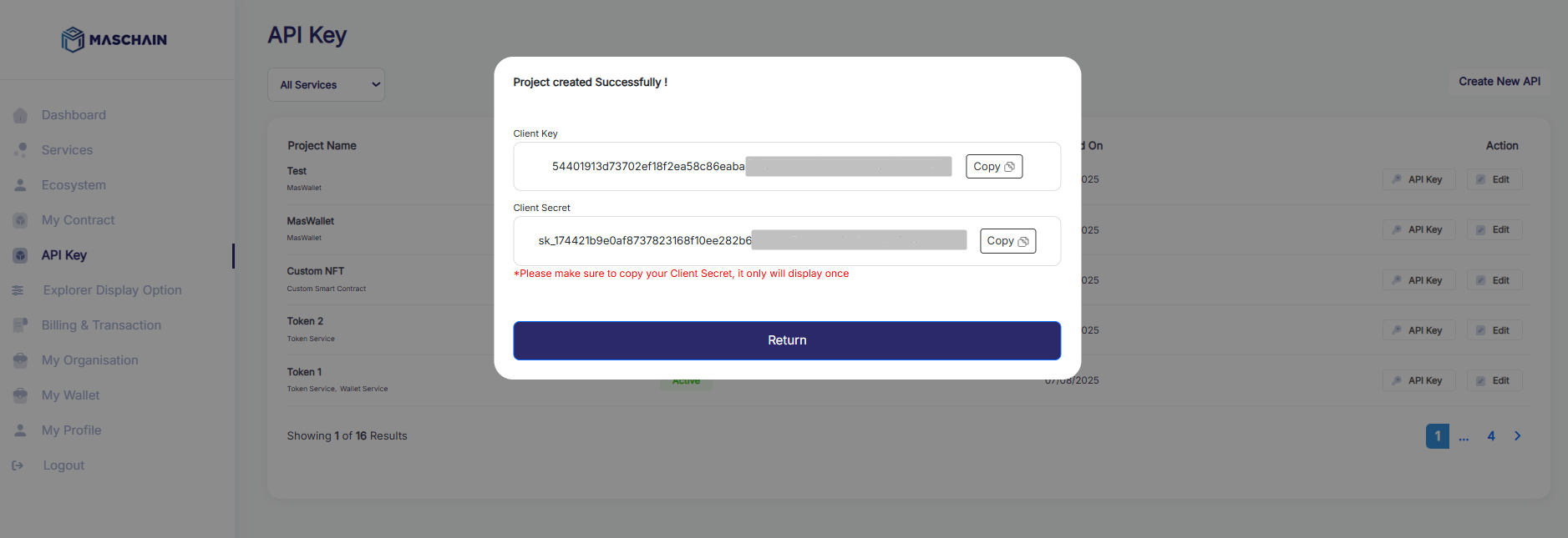Save API Key